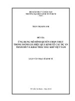Ứng dụng mô hình quyền chọn thực trong  đánh giá hiệu quả kinh tế các dự án thăm dò và khai thác dầu khí tại việt nam , luận văn thạc sĩ 