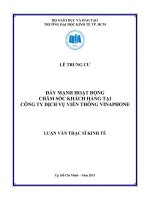 Đẩy mạnh hoạt động chăm sóc khách hàng tại công ty dịch vụ viễn thông vinaphone 