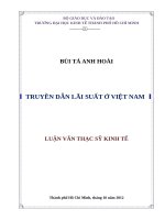 Truyền dẫn lãi suất ở việt nam , luận văn thạc sĩ 