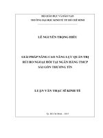 Giải pháp nâng cao năng lực quản trị rủi ro ngoại hối tại ngân hàng TMCP sài gòn thương tín 