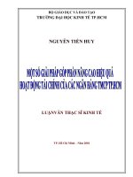 Một số giải pháp góp phần nâng cao hiệu quả hoạt động tài chính của các ngân hàng TMCP TP HCM 