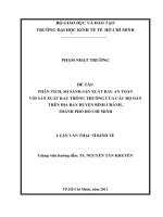 Phân tích, so sánh sản xuất rau an toàn với sản xuất rau thông thường của các hộ dân trên địa bàn huyện bình chánh, thành phố hồ chí minh 