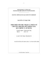 Thuế đối với thu nhập cá nhân từ chuyển nhượng bất động sản quy định và áp dung 
