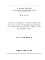 Giải pháp hoàn thiện hoạt động đánh giá thực hiện công việc của nhân viên gián tiếp theo chỉ số hiệu suất cốt yếu KPIs tại tổng công ty cổ phần bảo hiểm bảo long đến năm 2020 