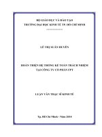 Hoàn thiện hệ thống kế toán trách nhiệm tại công ty cổ phần FPT 