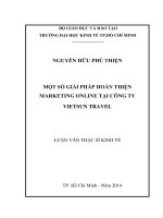 Một số giải pháp hoàn thiện marketing online tại công ty vietsun travel 