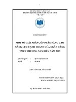 Một số giải pháp góp phần nâng cao năng lực cạnh tranh của ngân hàng TMCP phương nam đến năm 2015 