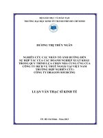 Nghiên cứu các nhân tố ảnh hưởng đến sự hợp tác của các doanh nghiệp xuất khẩu trong quy trình lựa chọn nhà cung ứng của công ty dịch vụ thuê ngoài tại việt nam trường hợp nghiên cứu công ty dragon sourcing 