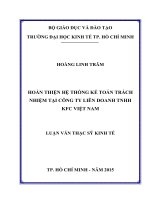 Hoàn thiện hệ thống kế toán trách nhiệm tại công ty liên doanh TNHH KFC việt nam 