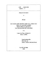 Xây dựng môi trường hợp tác cộng tác cho các doanh nghiệp phần mềm và dịch vụ tại thành phố hồ chí minh 