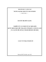 Nghiên cứu các nhân tố tác động đến quyết định chọn siêu thị AEON citimart làm nơi mua sắm của người tiêu dùng ở thành phố hồ chí minh 