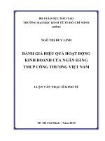 Đánh giá hiệu quả hoạt động kinh doanh của ngân hàng thương mại cổ phần công thương việt nam 