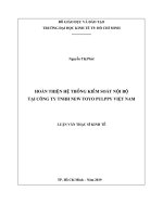 Hoàn thiện hệ thống kiểm soát nội bộ tại công ty TNHH new toyo pulppy việt nam 