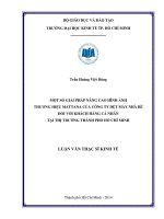 Một số giải pháp nâng cao hình ảnh thương hiệu mattana của công ty dệt may nhà bè đối với khách hàng cá nhân tại thị trường thành phố hồ chí minh 