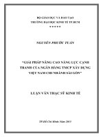 Giải pháp nâng cao năng lực cạnh tranh của ngân hàng thương mại cổ phần xây dựng việt nam chi nhánh sài gòn 