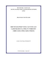 Một số giải pháp nâng cao năng lực cạnh tranh của công ty TNHH MTV chiếu sáng công cộng thành phố hồ chí minh 