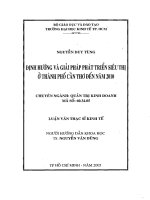 Định hướng và giải pháp phát triển siêu thị ở thành phố cần thơ đến năm 2010 
