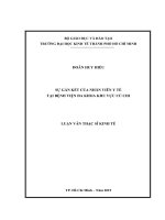 Sự gắn kết của nhân viên y tế tại bệnh viện đa khoa khu vực củ chi 