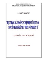 Thực trạng ngành công nghiệp điện tử việt nam   một số giải pháp để phát triển ngành điện tử 