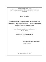 Vận dụng bảng cân bằng điểm trong quá trình đánh giá thành quả hoạt động công ty cổ phần phần mềm quản lý doanh nghiệp   FAST 