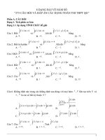 8 Dạng bài về hàm số  “275 câu hỏi và đáp án ôn tập Vè Hàm Số”
