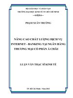 Nâng cao chất lượng dịch vụ internet banking tại ngân hàng TMCP á châu 