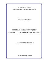 Giải pháp marketing nội bộ tại công ty cổ phần đường biên hòa 