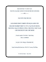 Giải pháp phát triển tín dụng đối với doanh nghiệp nhỏ và vừa tại ngân hàng TMCP công thương việt nam chi nhánh TPHCM 