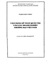 Vận dụng kế toán quản trị vào các doanh nghiệp thương mại việt nam 