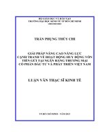 Giải pháp nâng cao năng lực cạnh tranh về hoạt động huy động vốn tiền gửi tại ngân hàng TMCP đầu tư và phát triển việt nam 