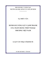 Đánh giá năng lực cạnh tranh của ngân hàng thương mại cổ phần ngoại thương việt nam 