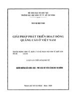 Giải pháp phát triển hoạt động quảng cáo ở việt nam 