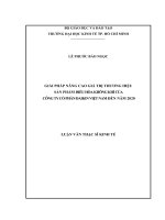 Giải pháp nâng cao giá trị thương hiệu sản phẩm điều hòa không khí của công ty cổ phần daikin việt nam đến năm 2020 