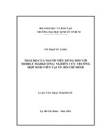 Thái độ của người tiêu dùng đối với mobile marketing, nghiên cứu trường hợp sinh viên tại TP  hồ chí minh 