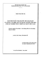 Giải pháp đẩy nhanh tốc độ giải ngân và nâng cao hiệu quả sử dụng nguồn vốn ODA cho sự nghiệp phát triển KT XH ở việt nam , luận văn thạc sĩ 