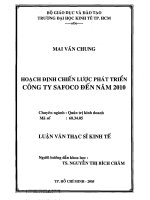 Hoạch định chiến lược phát triển công ty SAFOCO đến năm 2010 002 