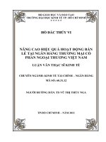 Nâng cao hiệu quả hoạt động ngân hàng bán lẻ tại ngân hàng thương mại cổ phần ngoại thương việt nam 