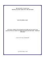Xây dựng chiến lược kinh doanh thiết bị ứng dụng GPS cho xe ô tô của công ty TNHH ứng dụng bản đồ việt – vietmap (2020   2023) 