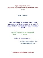 Giải pháp nâng cao năng lực cạnh tranh của ngân hàng thương mại cổ phần á châu sau khi việt nam gia nhập WTO 