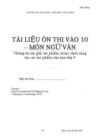 Tài liệu thông tin của các tác phảm ngữ văn lớp 9 ôn thi lớp 10