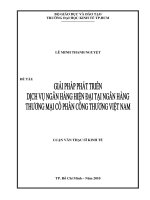 Giải pháp phát triển dịch vụ ngân hàng hiện đại tại ngân hàng thương mại cổ phần công thương việt nam 