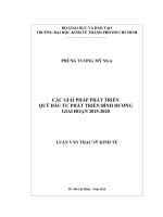 Các giải pháp phát triển quỹ đầu tư phát triển bình dương giai đoạn 2015   2020 