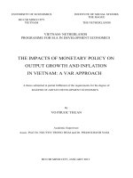 The impacts of monetary policy on output growth and inflation in vietnam, a var approach 