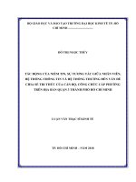 Tác động của niềm tin, sự tương tác giữa nhân viên, hệ thống thông tin và hệ thống thưởng đến vấn đề chia sẻ tri thức của cán bộ, công chức cấp phường trên địa bàn quận 3, TP HCM 