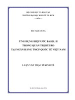 Ứng dụng hiệp ước BASEL II trong quản trị rủi ro tại ngân hàng TMCP quốc tế việt nam 