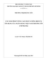Các giải pháp nâng cao chất lượng dịch vụ tín dụng của ngân hàng việt nam thương tín 
