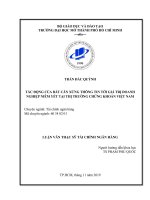 Tác động của bất cân xứng thông tin tới giá trị doanh nghiệp niêm yết tại thị trường chứng khoán việt nam (luận văn thạc sĩ) 