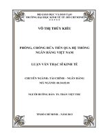 Phòng chống rửa tiền qua hệ thông ngân hàng việt nam 