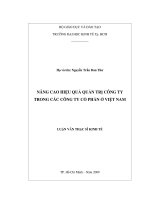 Nâng cao hiệu quả quản trị công ty trong các công ty cổ phần việt nam 