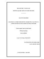 Giải pháp cải thiện định hướng marketing tại công ty TNHH XNK hoàng đăng food giai đoạn 2018   2020 